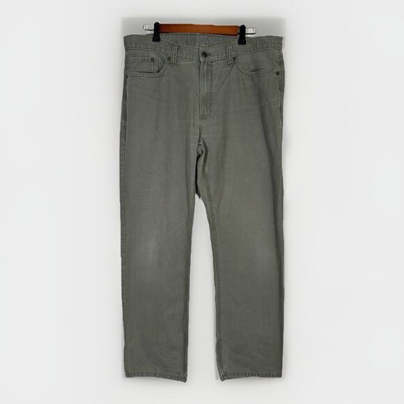 Eddie Bauer Jeans Men's 36x32 Green Medium Wash Relaxed Straight Leg Jeans - Picture 1 of 4